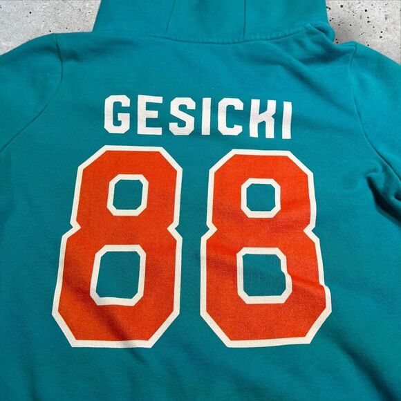 Miami Dolphins Gesicki #88 Hoodie Small Women’s Fanatics Teal NFL Pullover - Picture 8 of 11